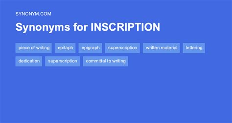 synonym for inscription|Iba pa.